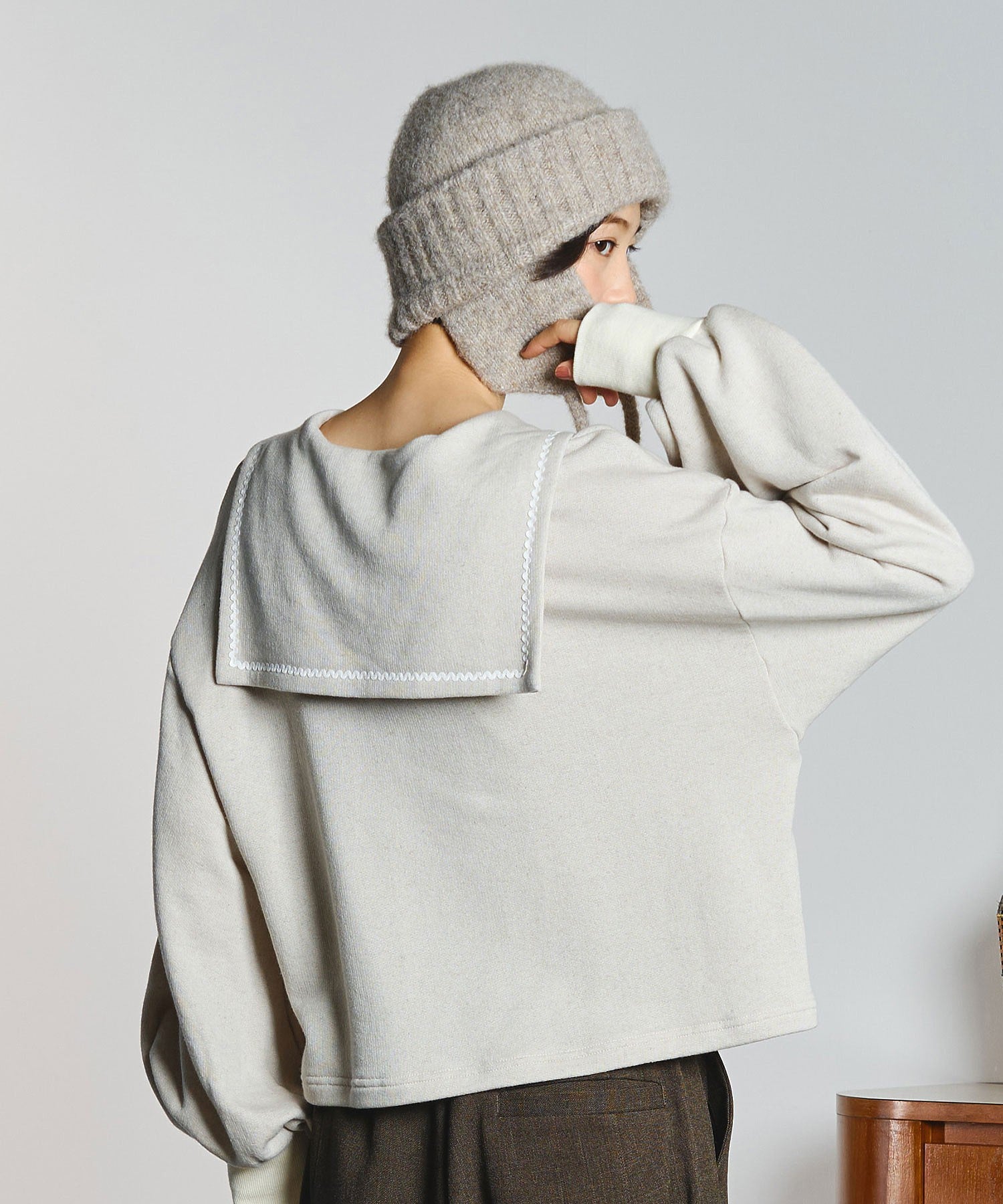 【ROSE BUD別注】EAR FLAP KNIT CAP