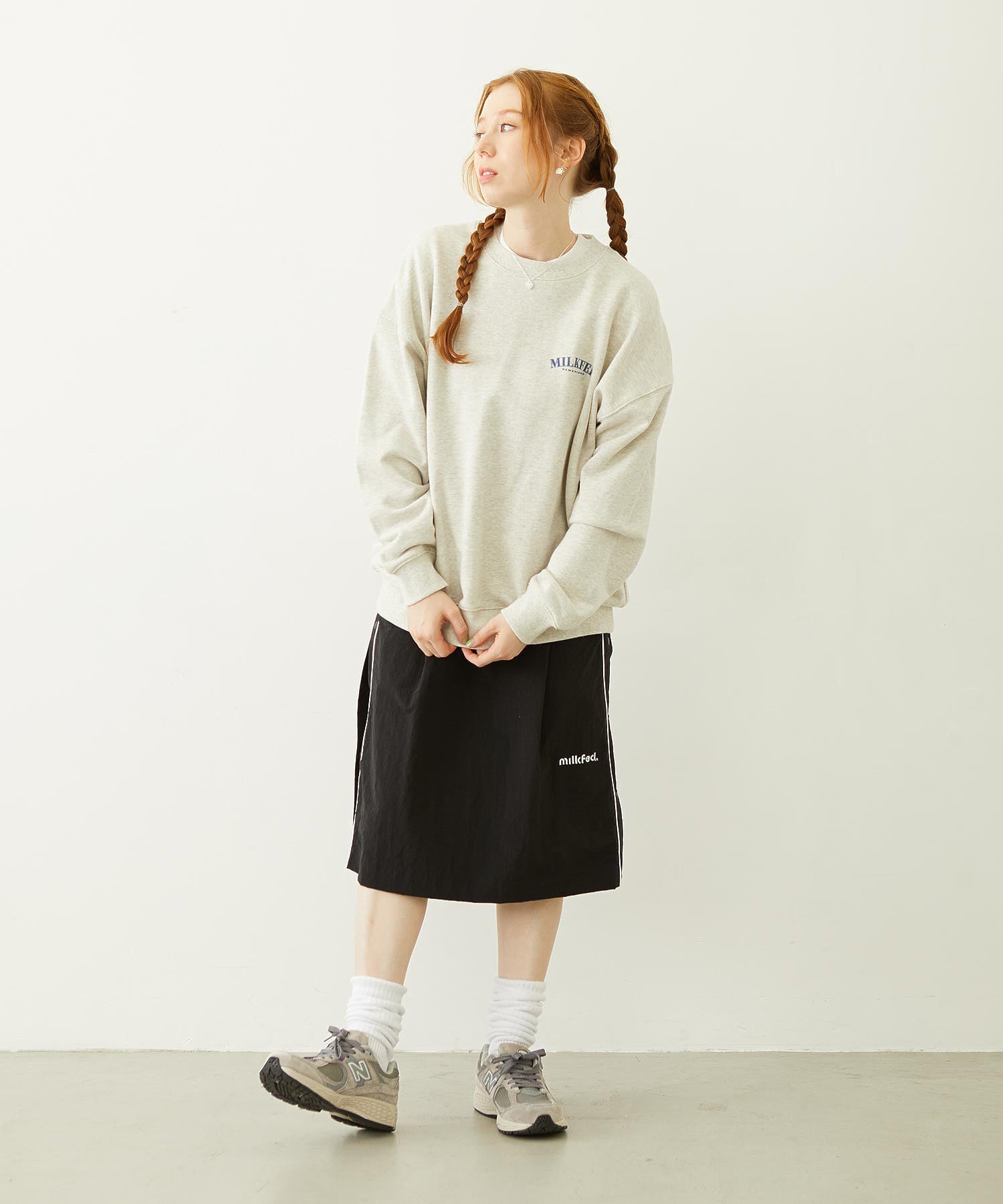 STARS AND LOGO WIDE CREW SWEAT