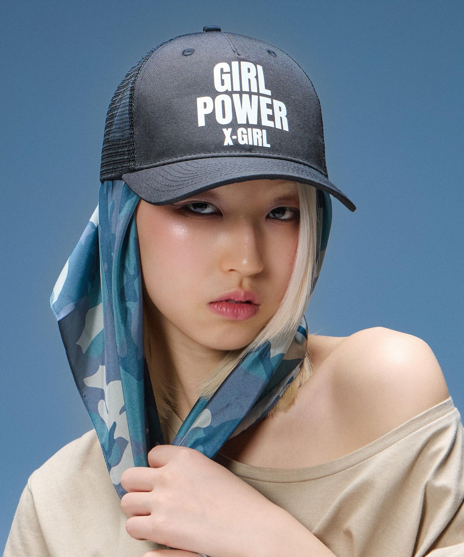 GIRL POWER LOGO TRUCKER CAP
