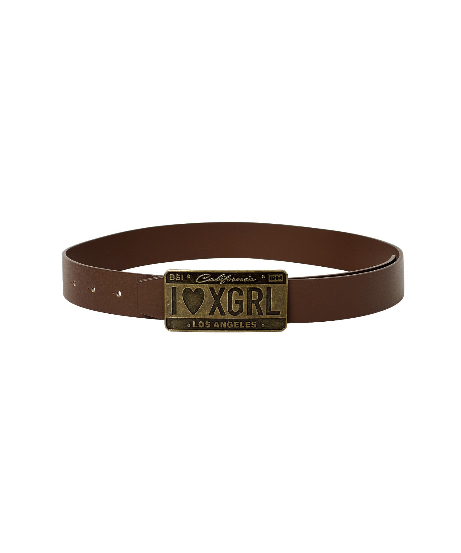 PLATE LOGO BUCKLE BELT
