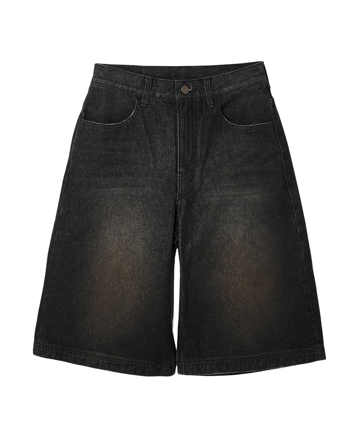 WAXED DENIM SHORTS