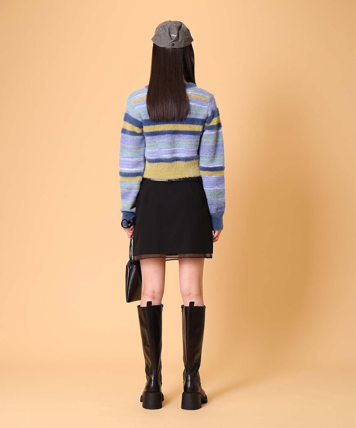 マルチボーダーシャギーカーディガン