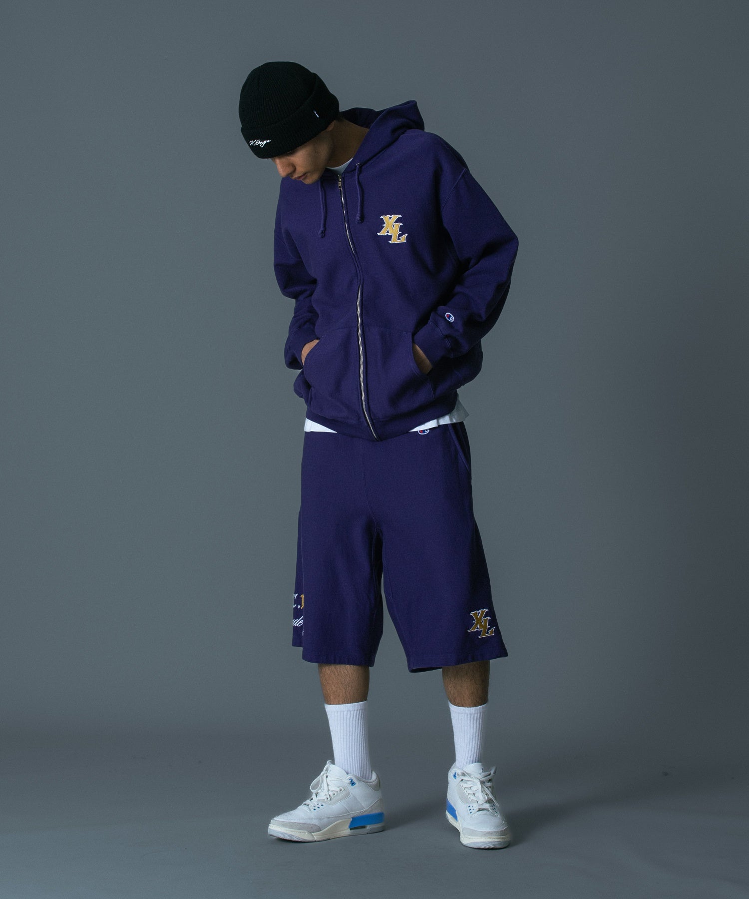 XLARGE×Champion ZIP UP HOODED SWEATSHIRT