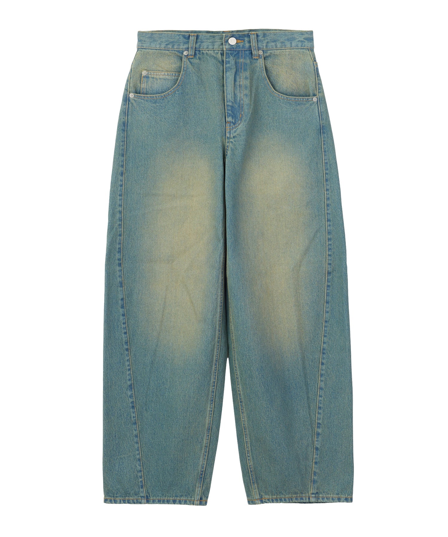 LOGO MARK STITCHED DENIM PANTS