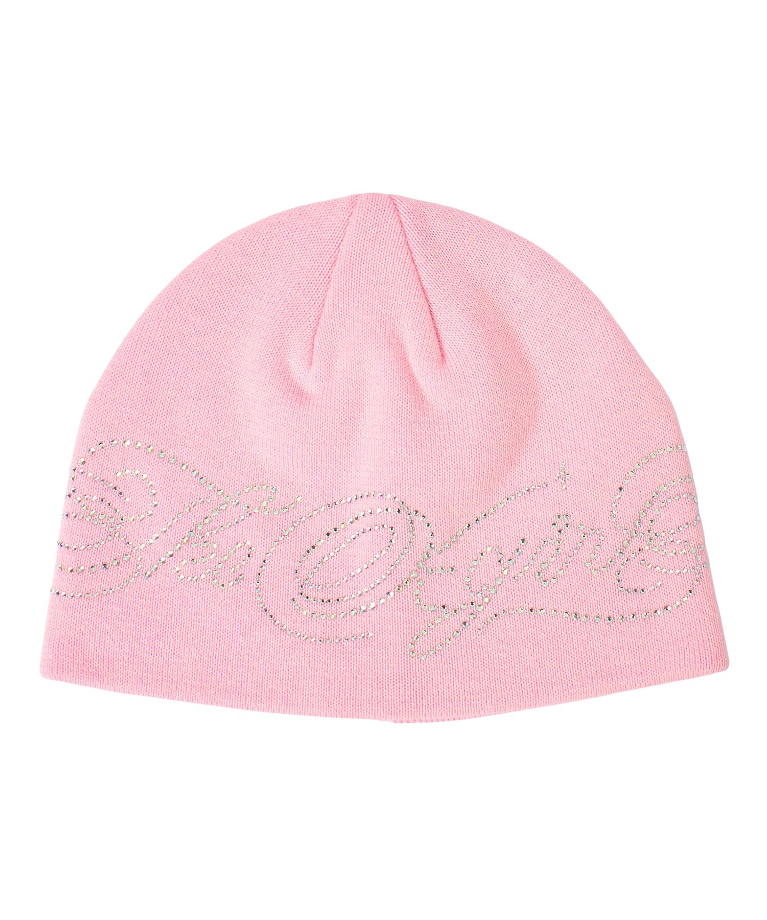 RHINESTONE DECORATIVE SCRIPT LOGO BEANIE