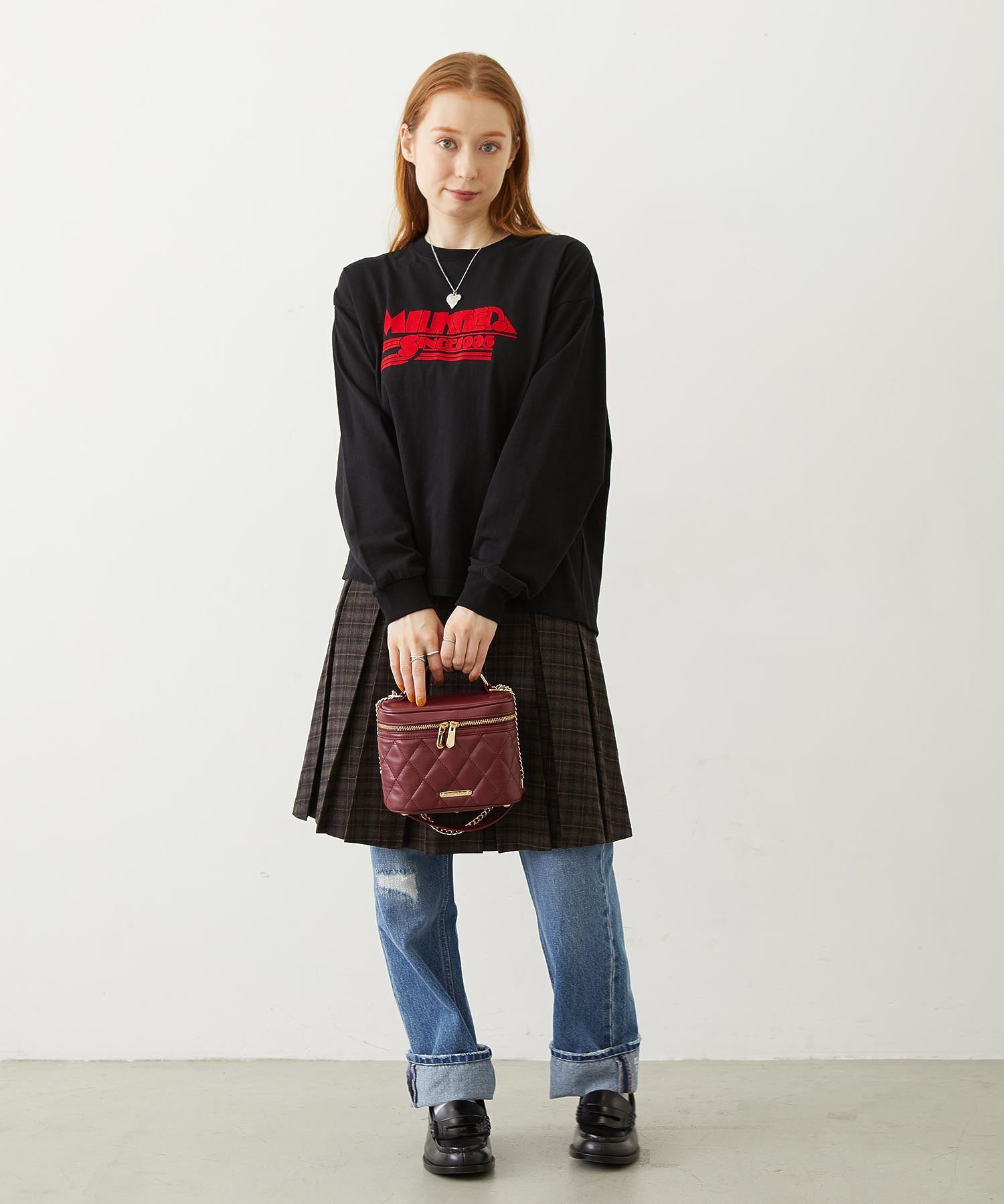 LOGO FLOCK PRINT L/S TEE