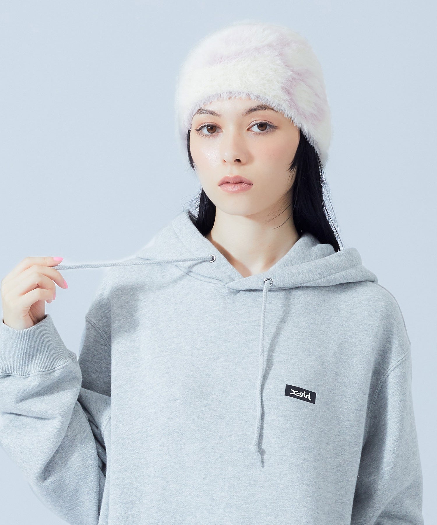 LOGO JACQUARD SHAGGY BEANIE