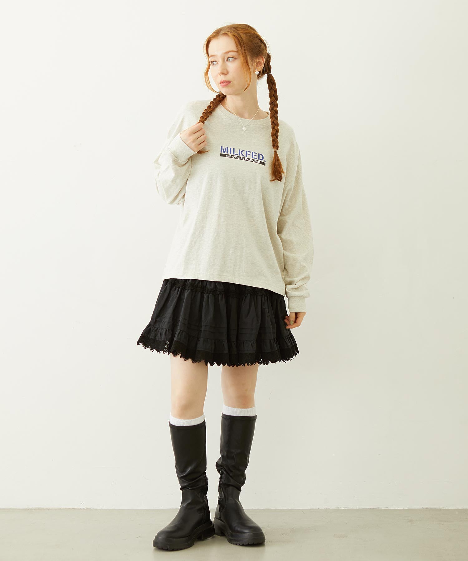 STENCIL CENTER LINE LOGO WIDE L/S TEE