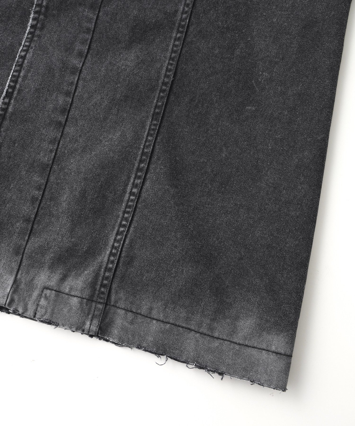 FADED STAND COLLAR LONG COAT