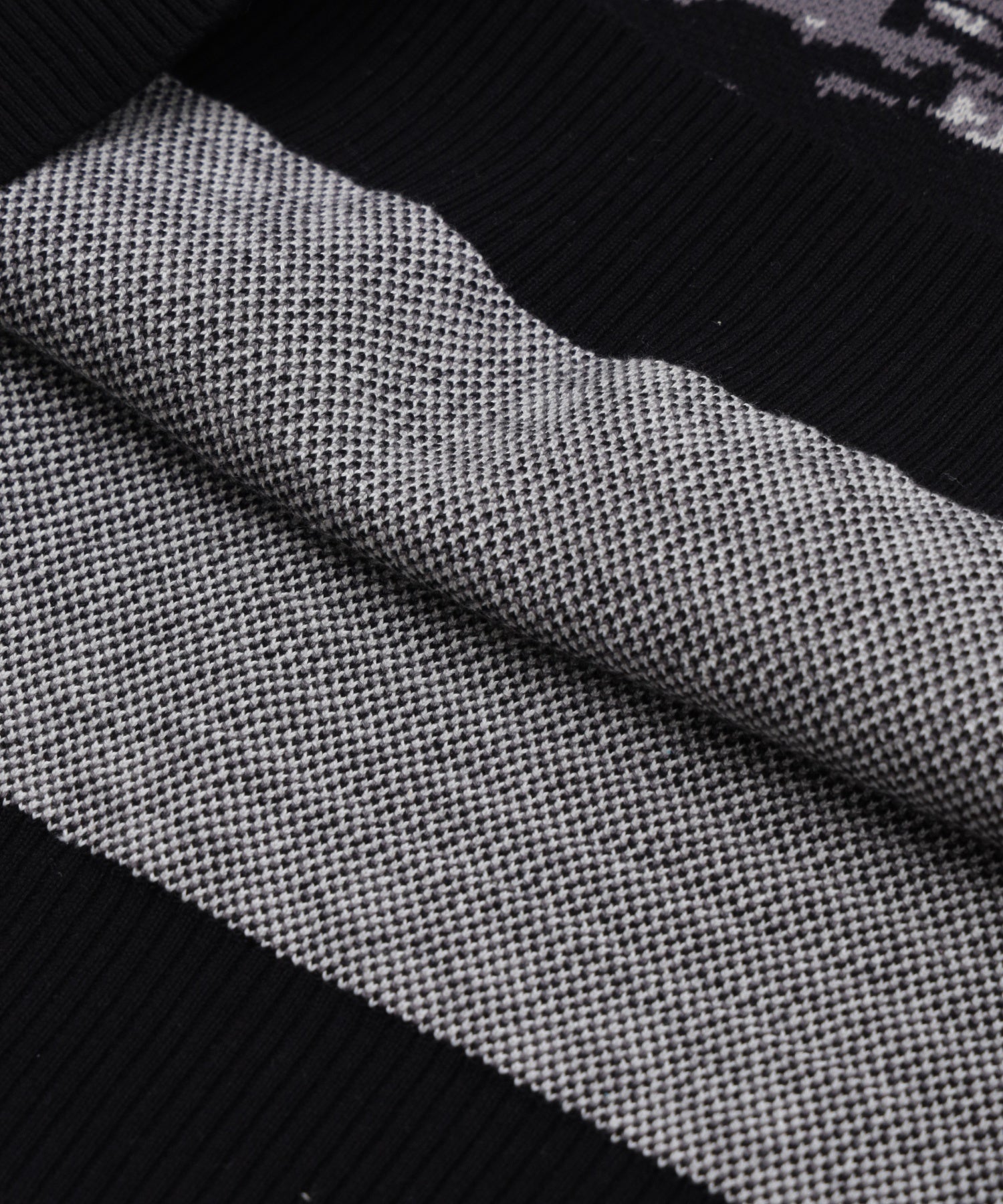 X-girl NEWS LETTER JACQUARD KNIT TOP