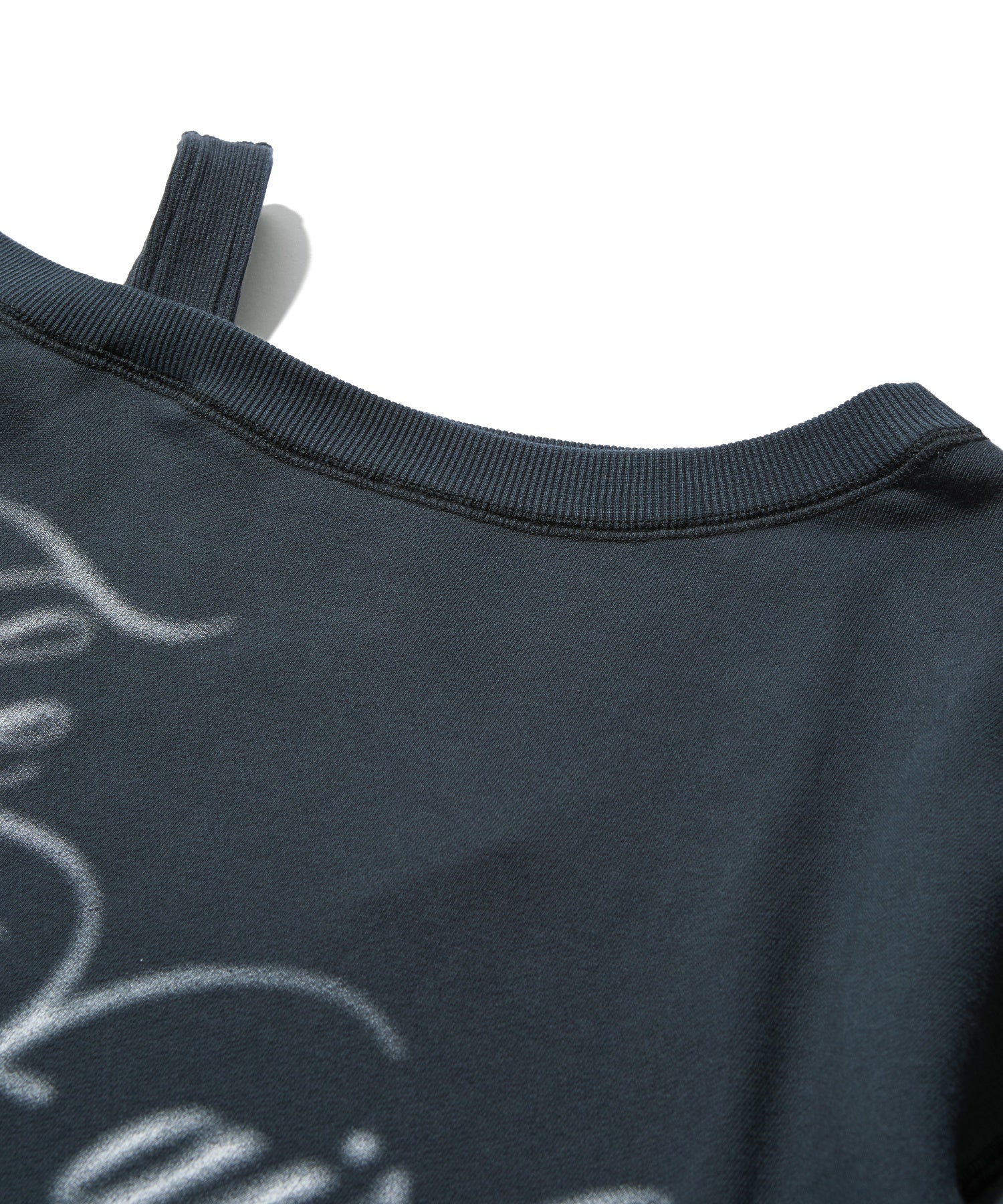 SCRIPT LOGO OFF SHOULDER SWEATSHIRT