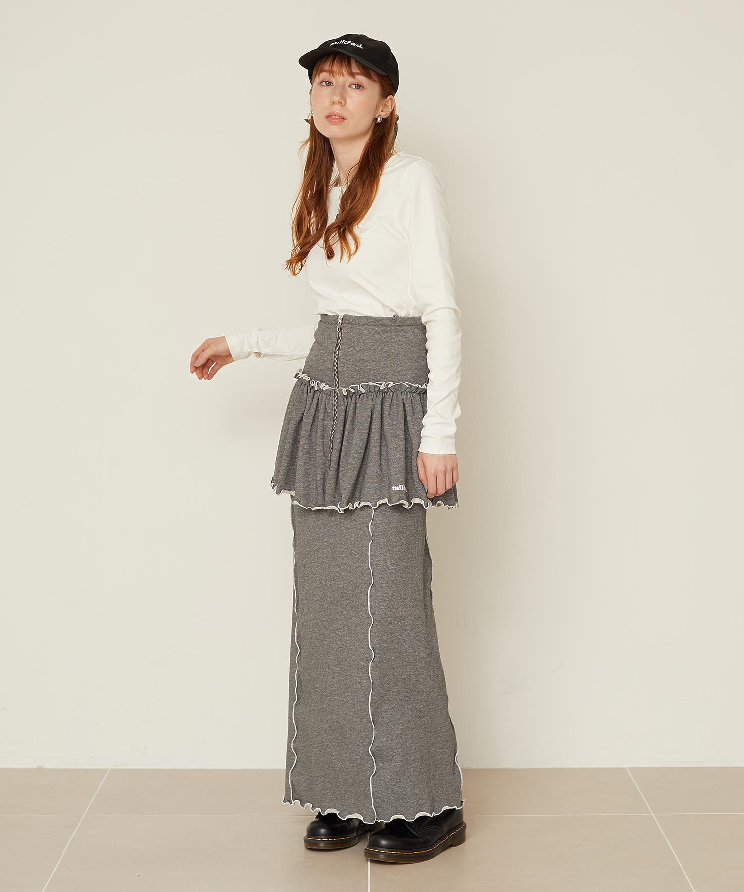 LETTUCE EDGE SWEAT SKIRT