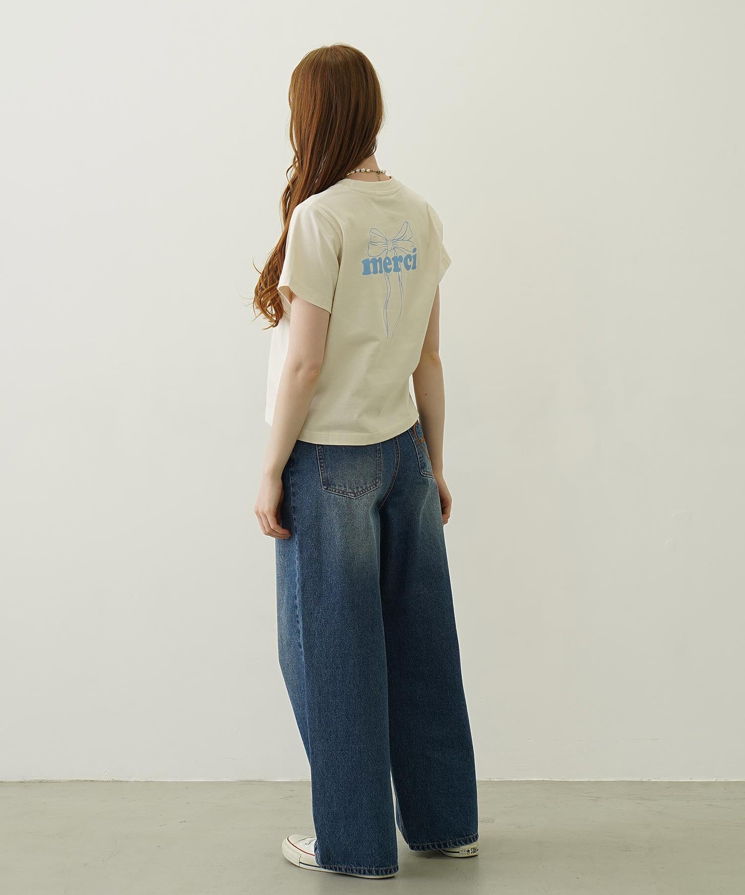 COOPER HEART WIDE DENIM PANTS