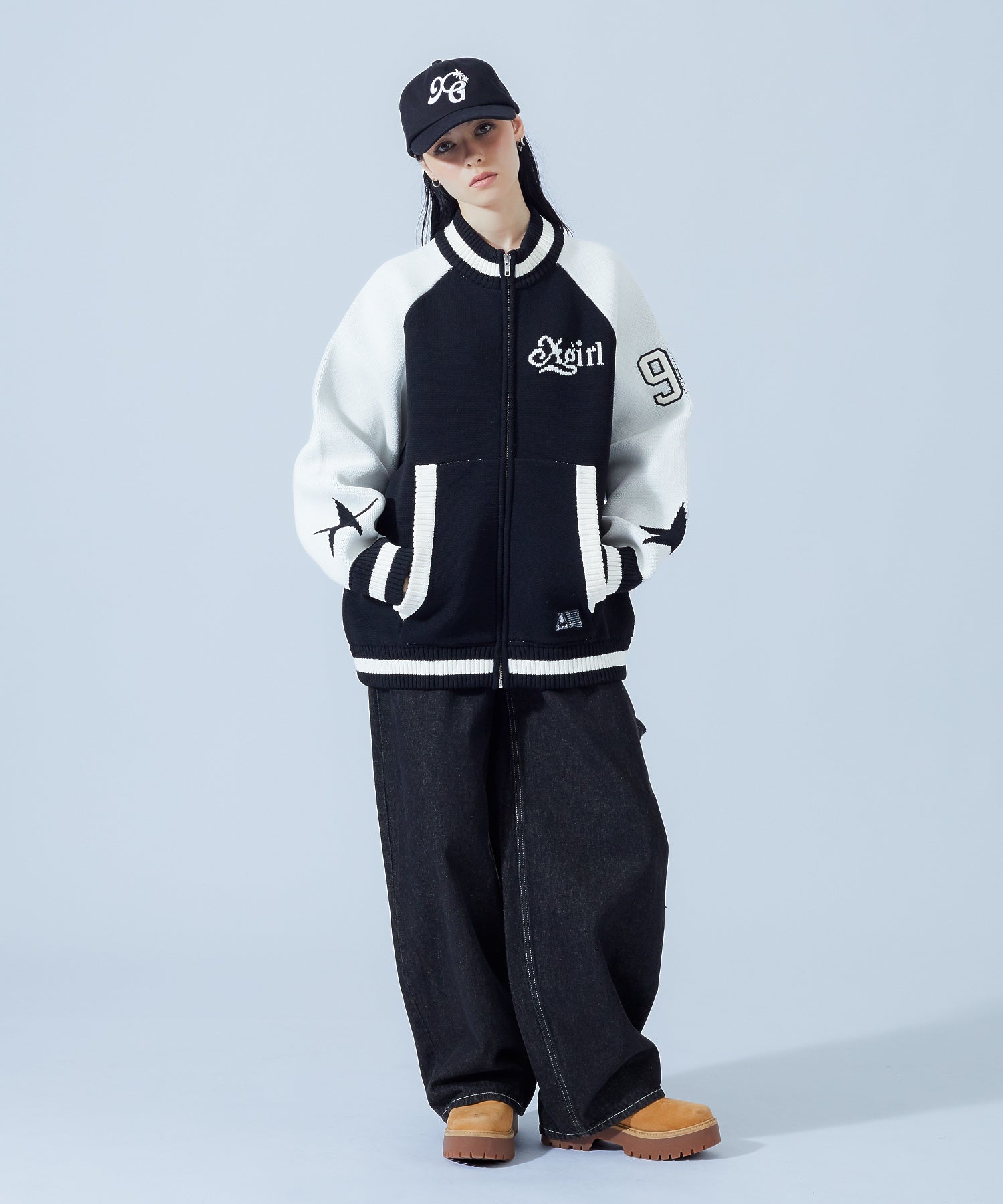 LOOP WITH BUCKLE WIDE LEG DENIM PANTS