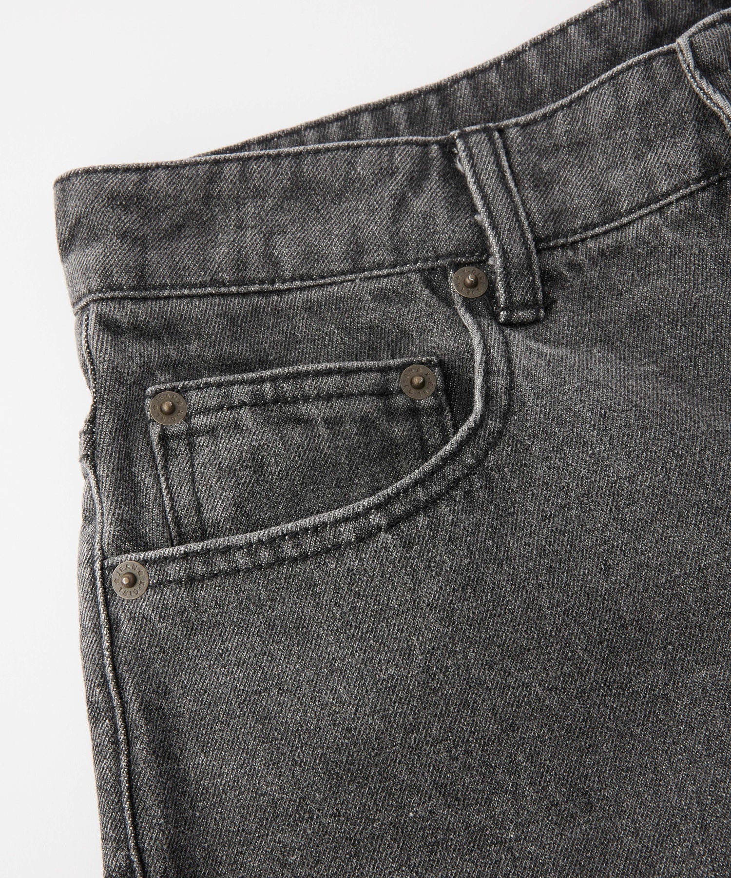 LOW RISE OVERDYED DENIM PANTS