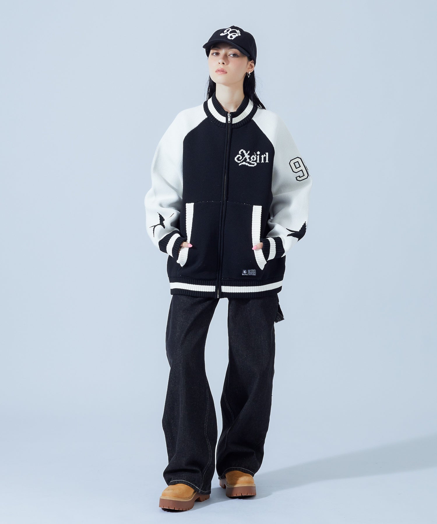LOOP WITH BUCKLE WIDE LEG DENIM PANTS