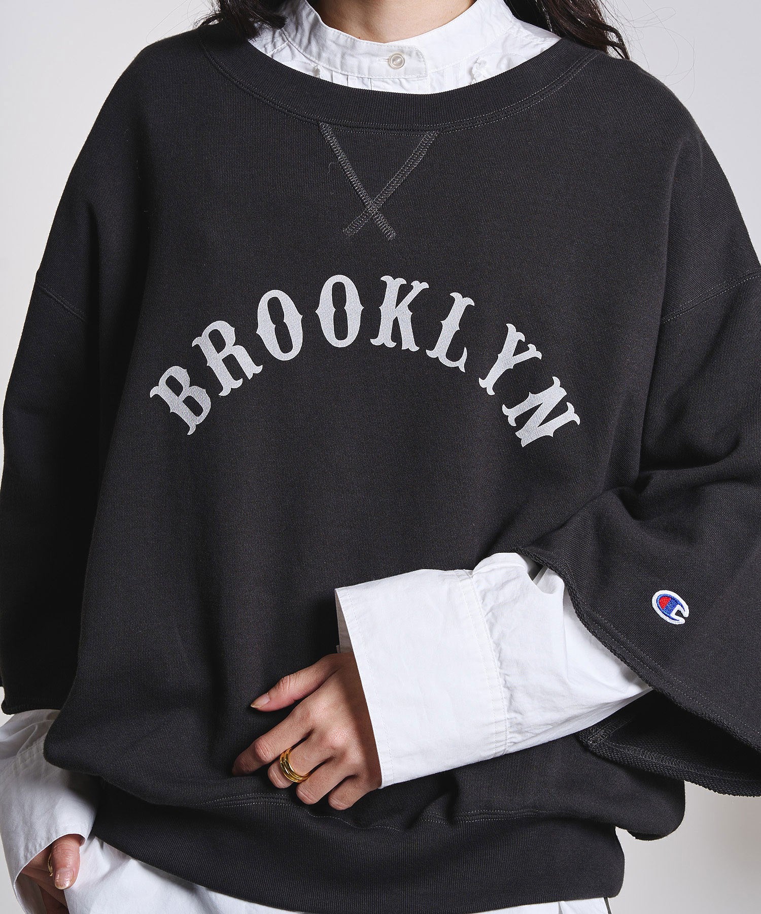 ROSEBUD x champion H/S SWEAT