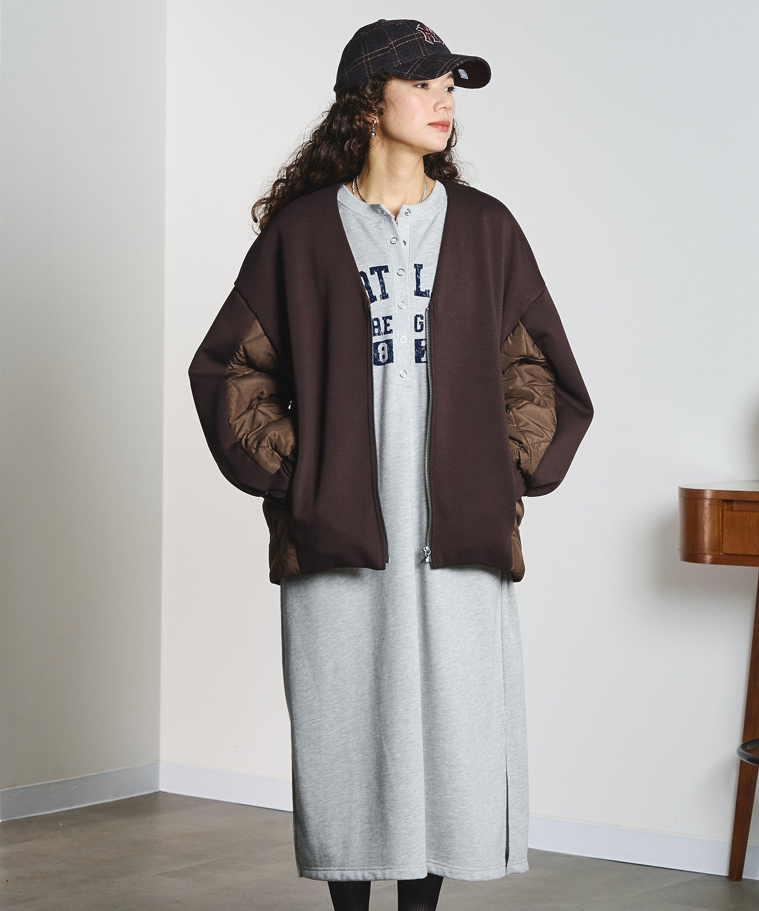 HENLEY NECK DRESS