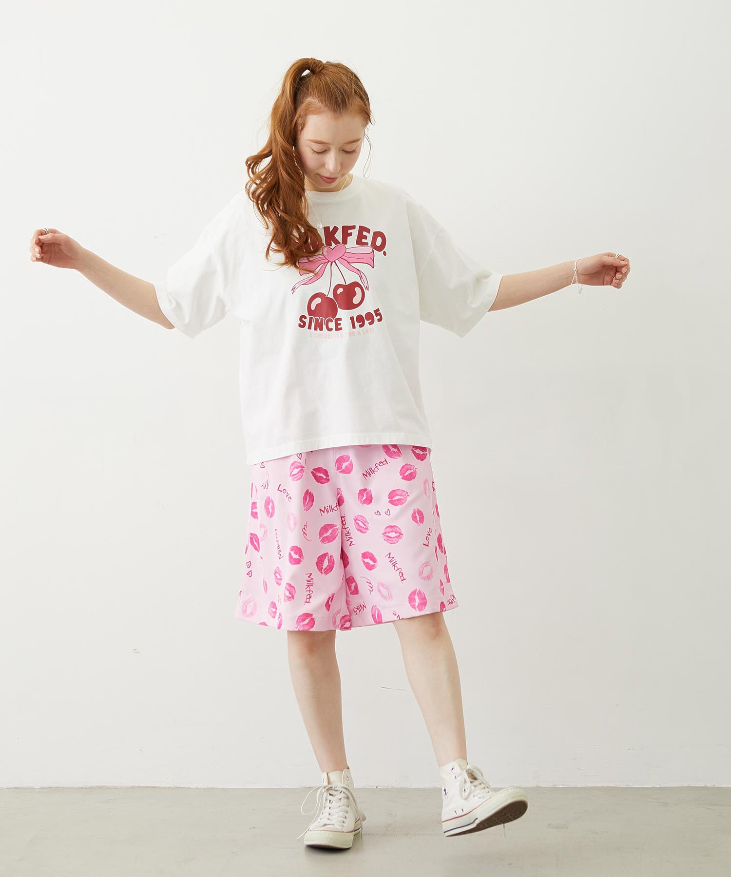 CHERRY RIBBON WIDE S/S TEE