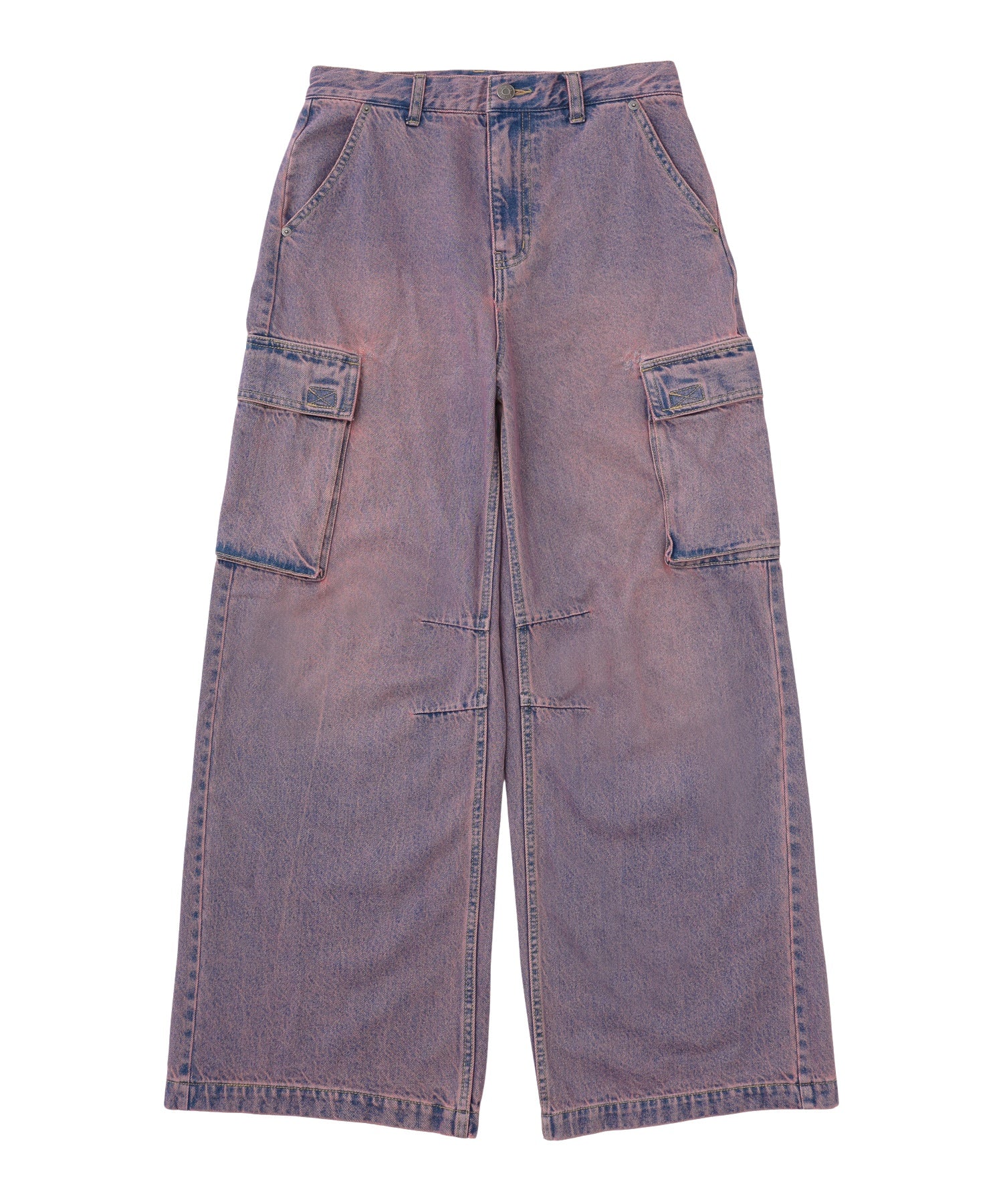 CURSIVE LOGO DENIM CARGO PANTS