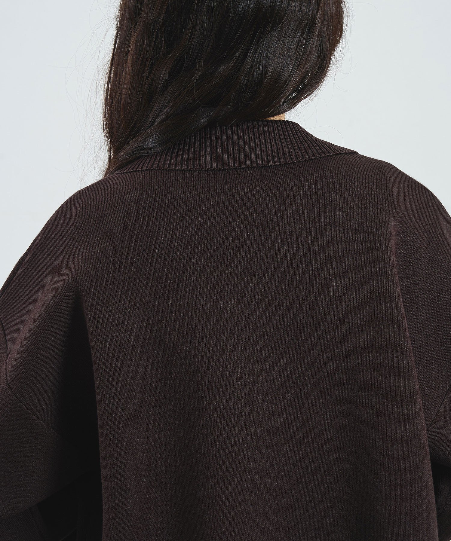 COLLARED ZIP CARDIGAN