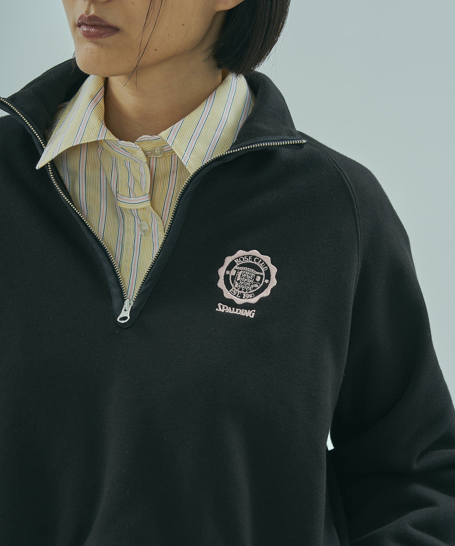 SPALDING x ROSE BUD ATHLETIC CLUB HALF ZIP