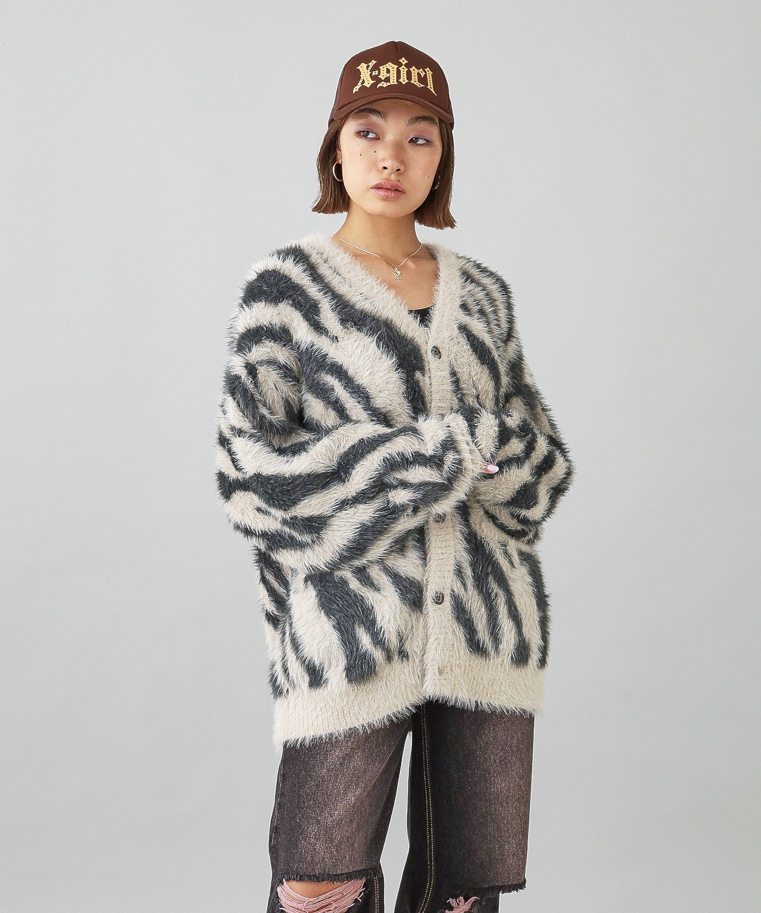 ZEBRA KNIT CARDIGAN