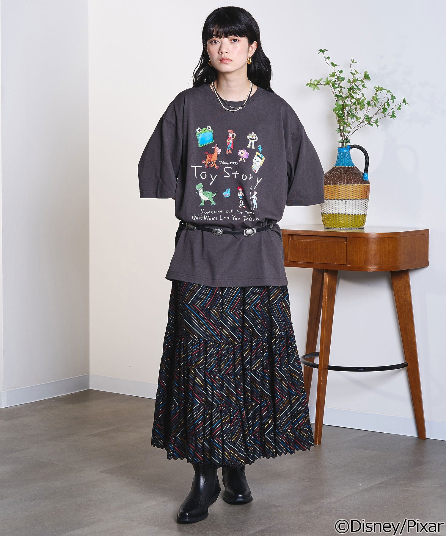 model:163cm 着用サイズ:L