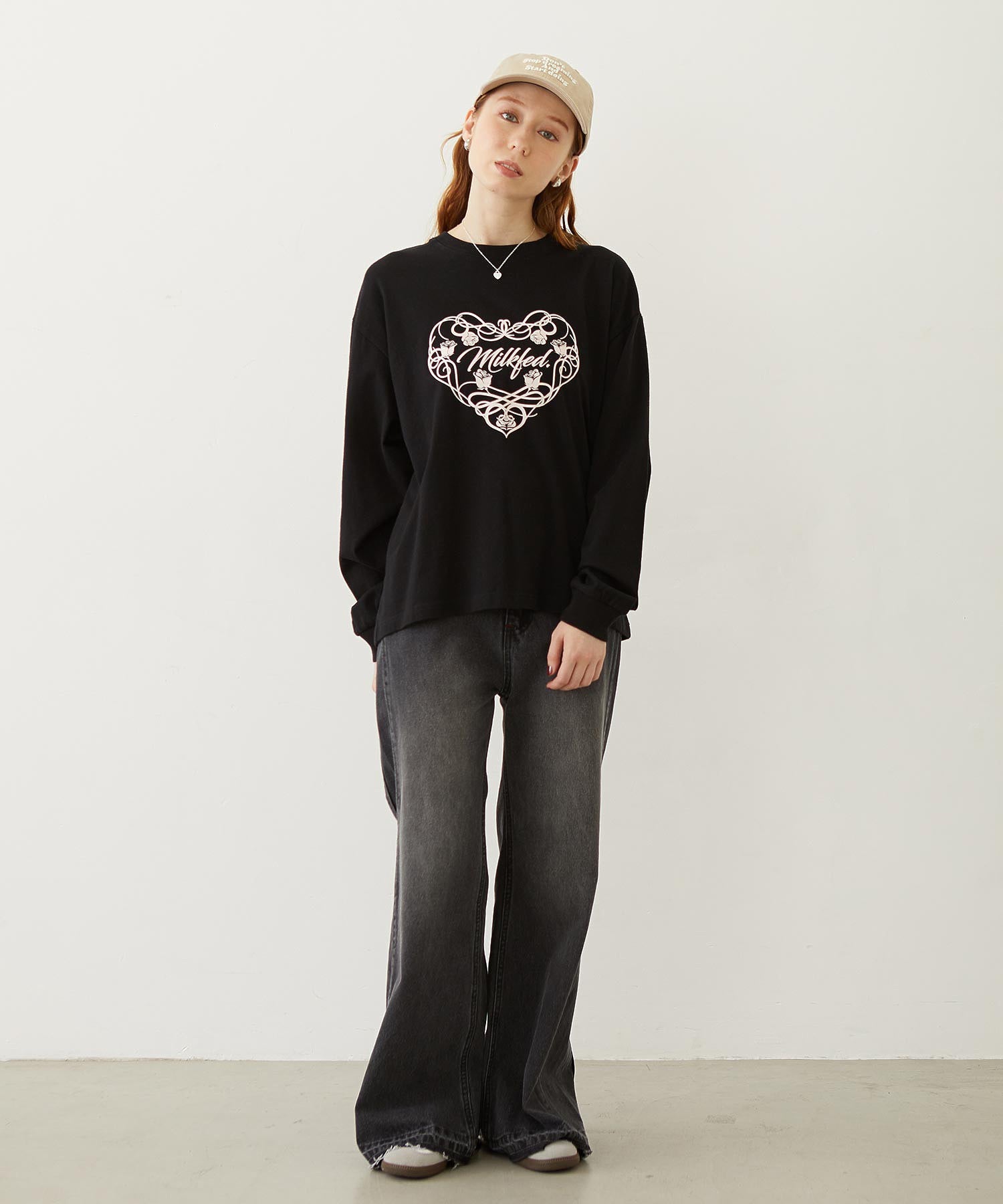 HEART AND ROSE L/S TEE