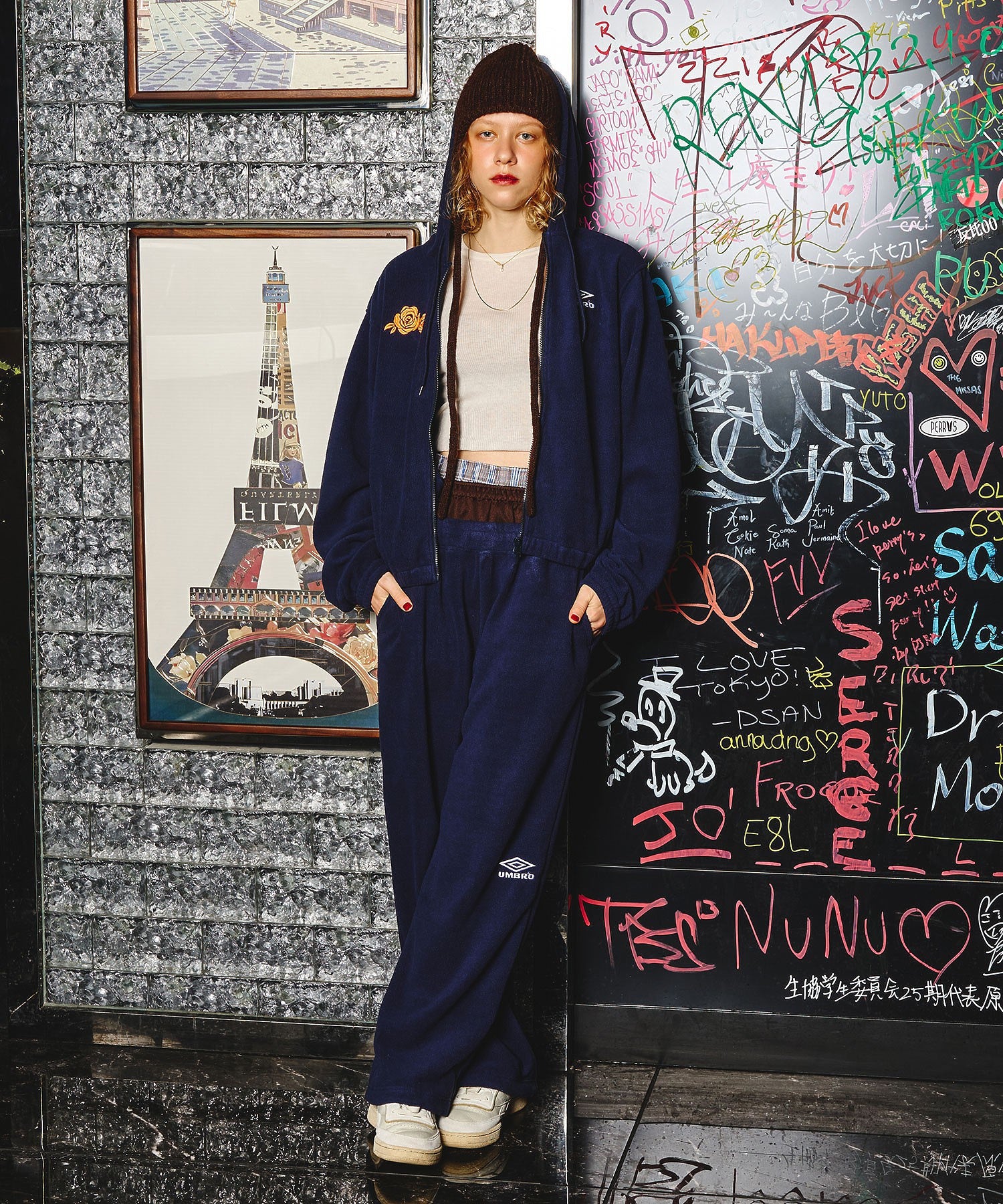 UMBRO × ROSE BUD/KNIT CAP
