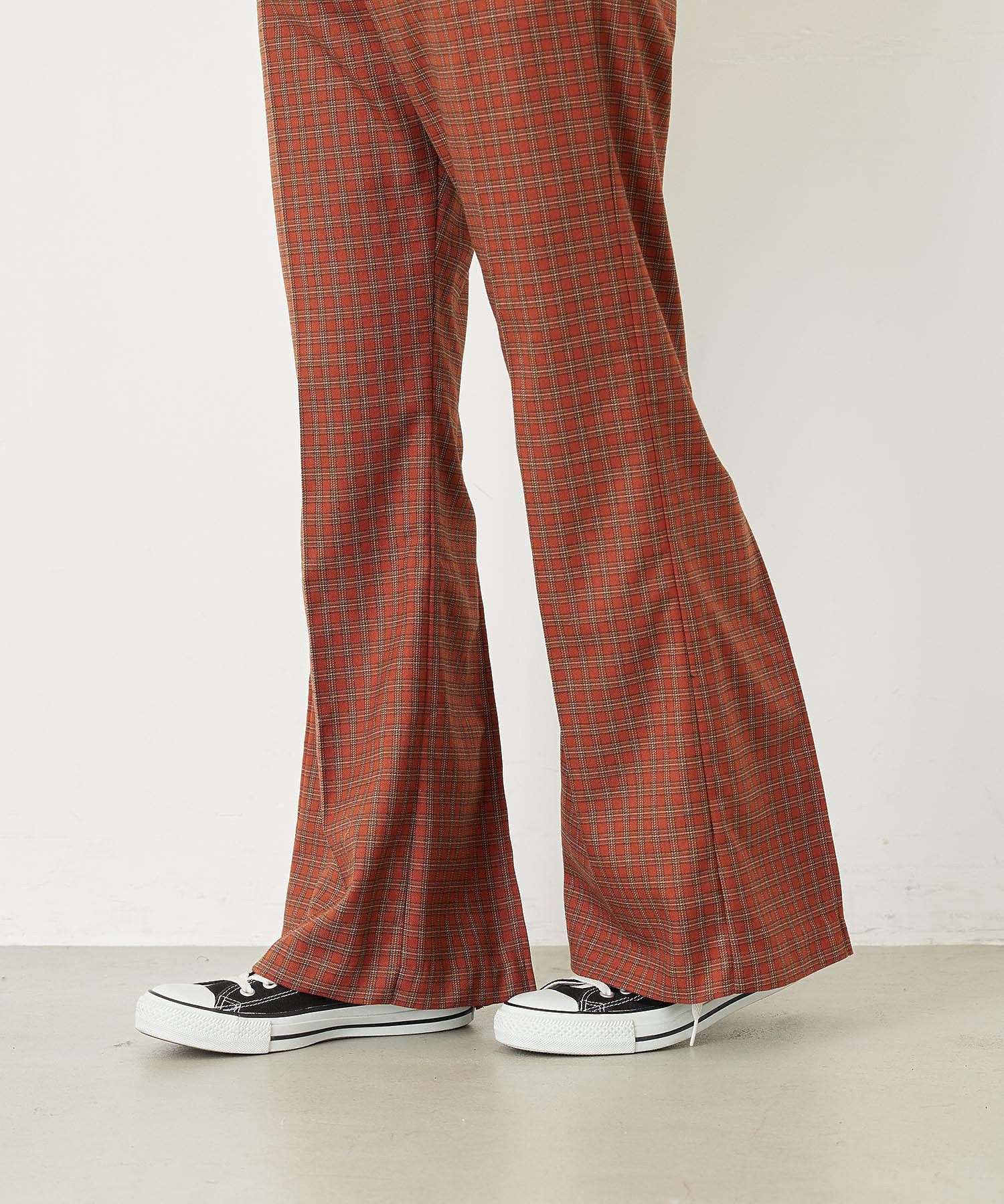 PLAID INVERTED BOX PLEAT PANTS MILKFED.