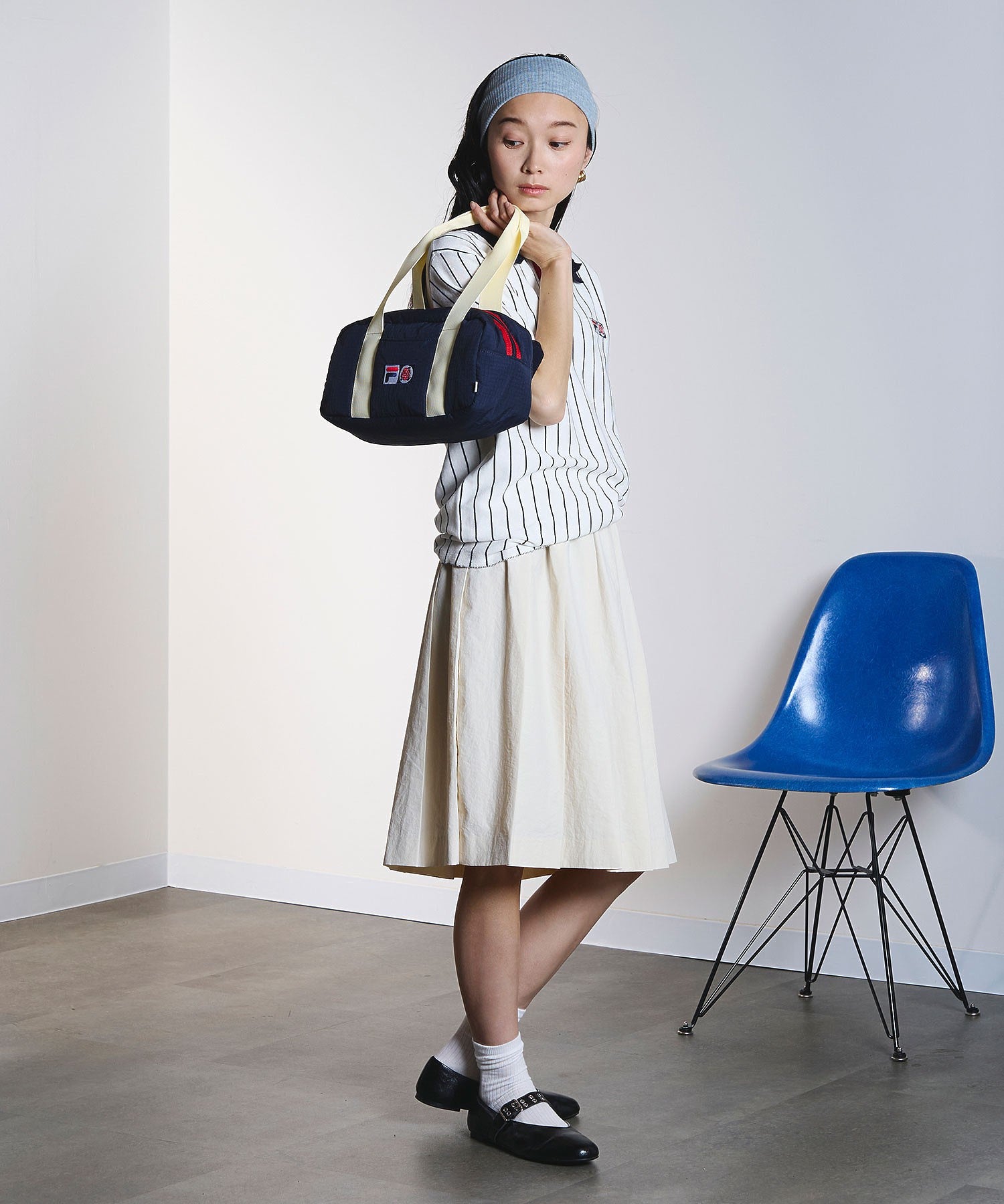 【ROSE BUD別注】FILA×ROSE BUD BI-COLOR BOSTON BAG