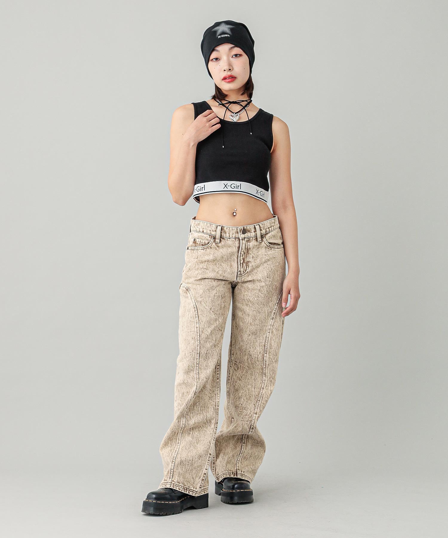 SEAM STRAIGHT LEG PANTS
