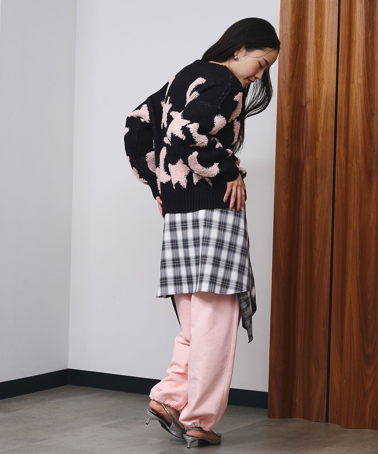TUCKED WIDE-LEG SWEATPANTS