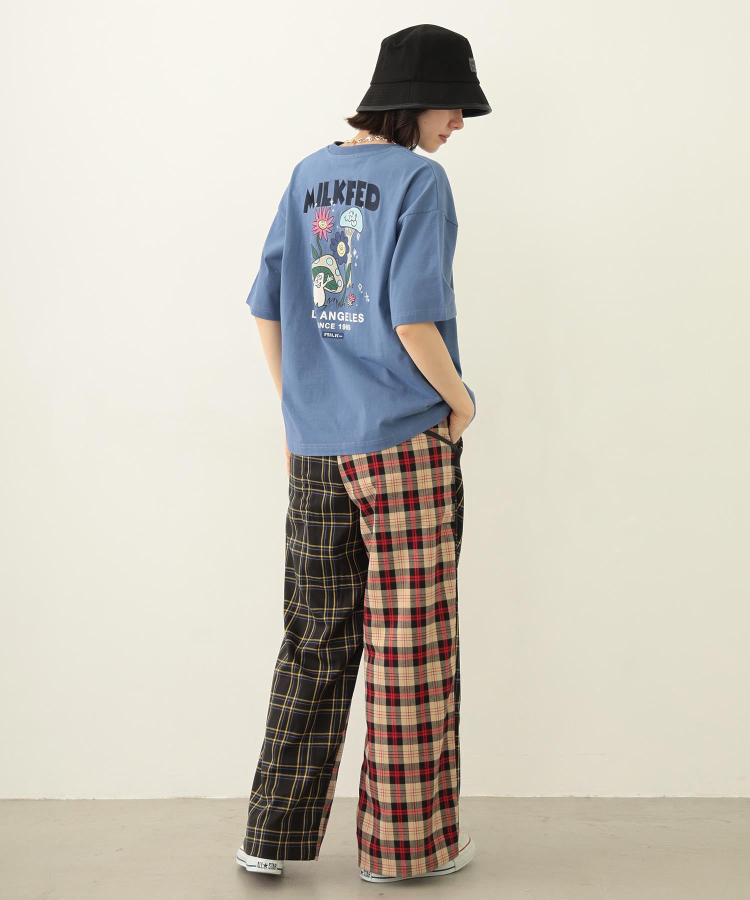 COMBINATION PLAID PANTS
