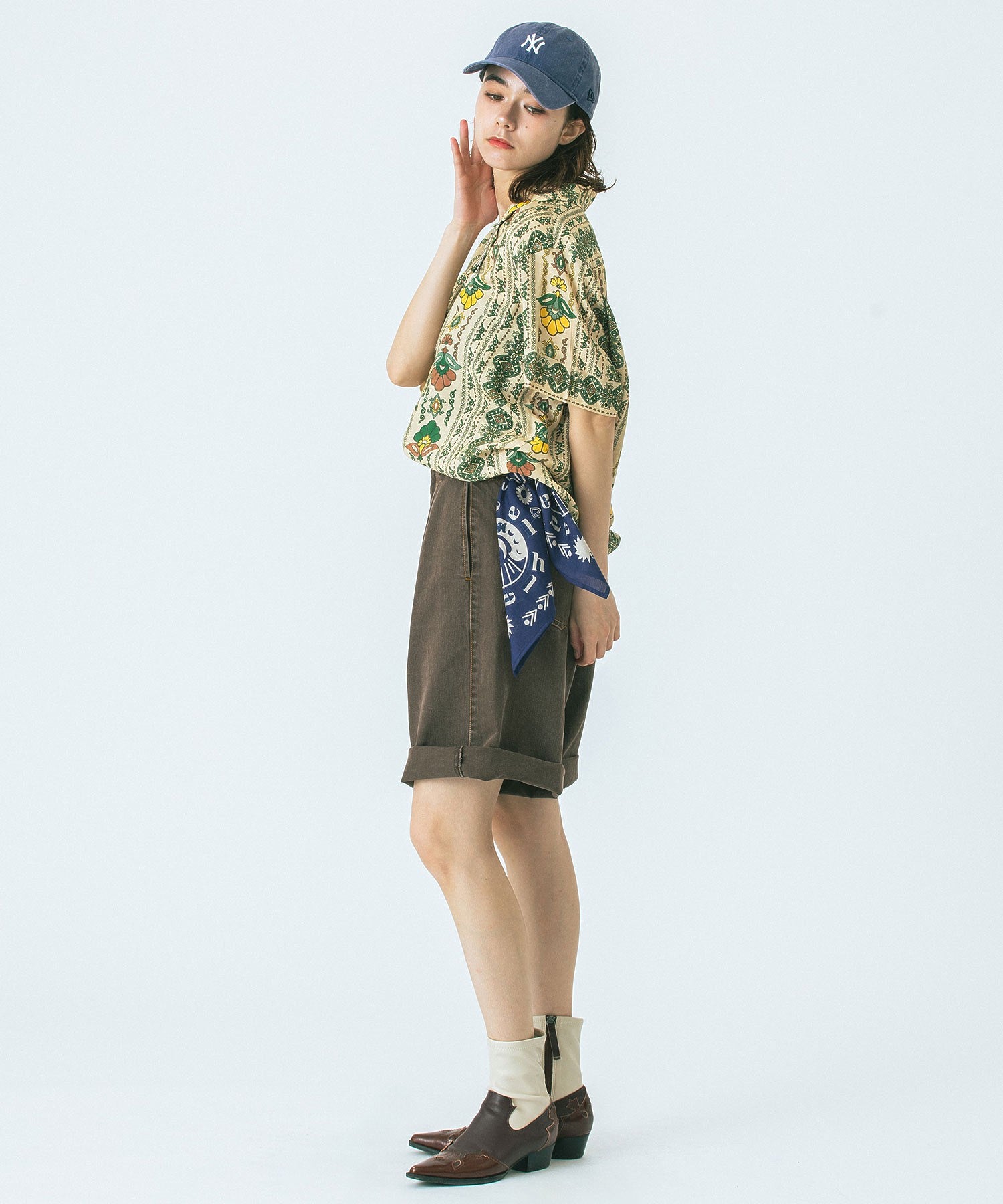 CREOLME/TUCK HALF PANTS