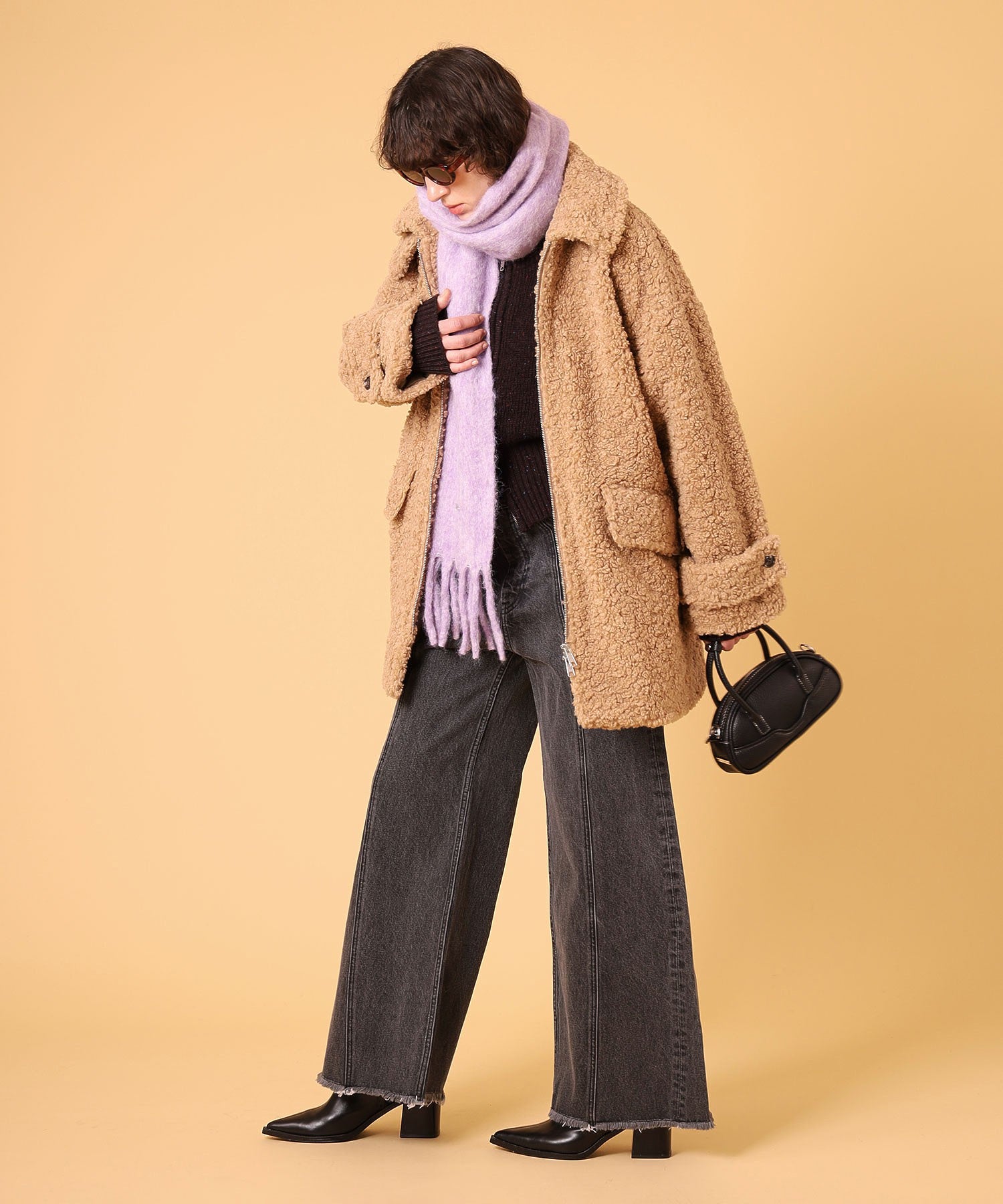 ボアハーフコート