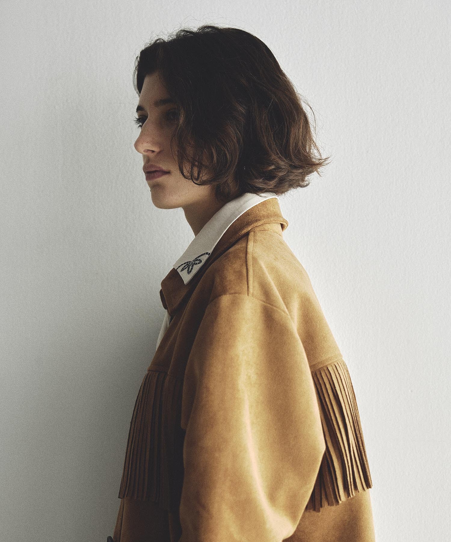 mag.by c/FAKE SUEDE FRINGE JAKET