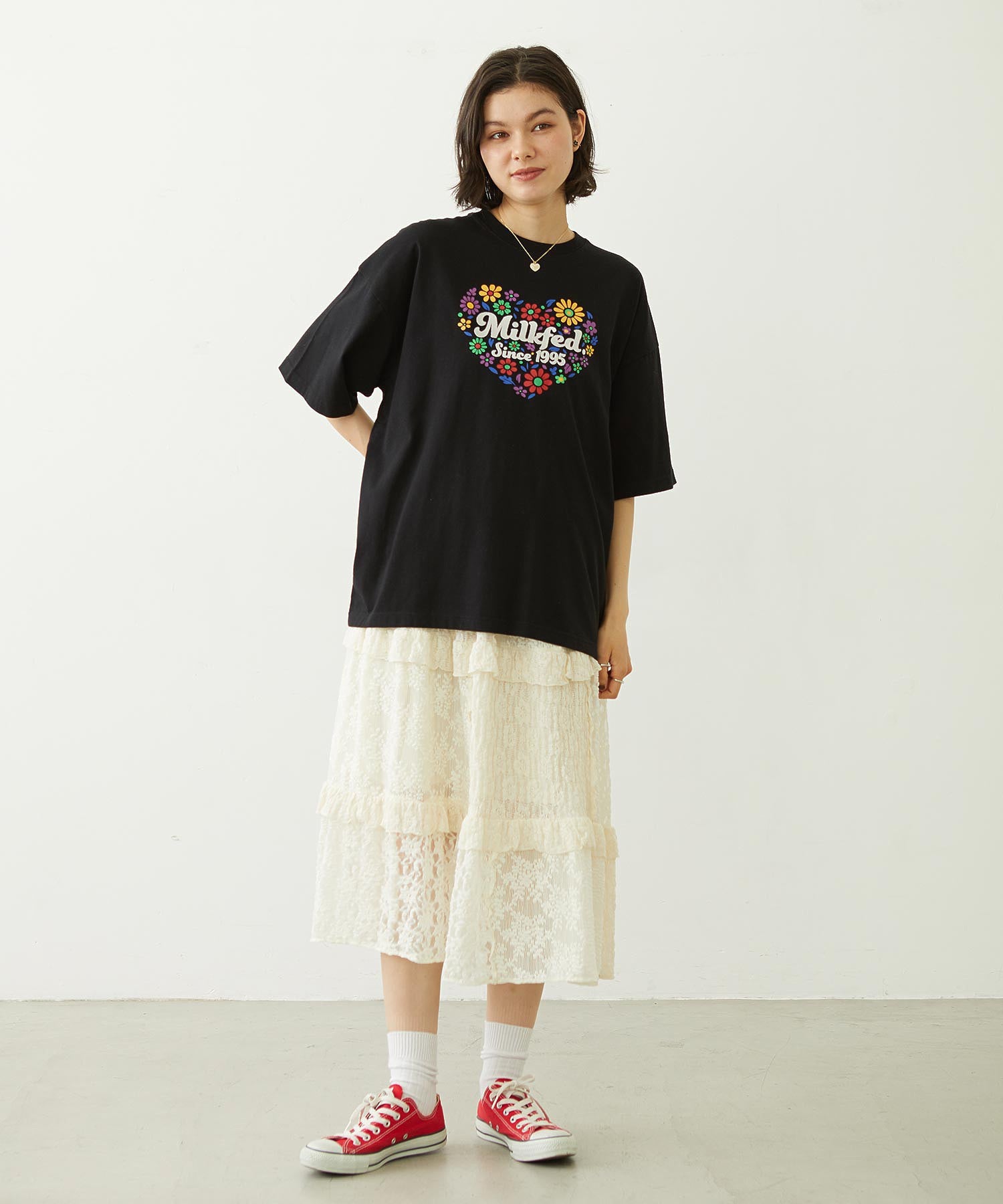 LACE FRILL DIRNDL SKIRT