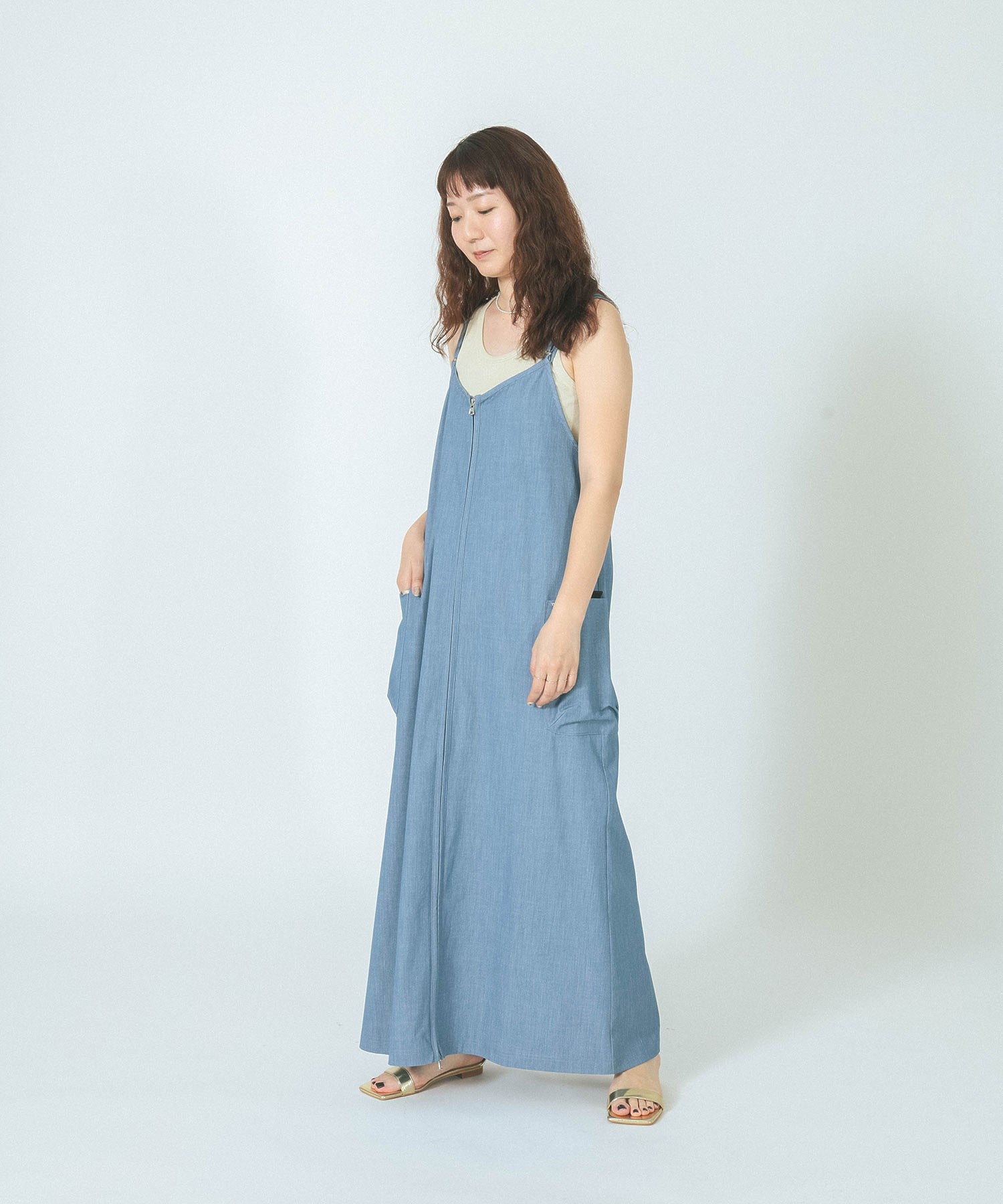 THOUSAND MILExGENE HEAVENS/BACK CROSS NALLOW STRAP DRESS