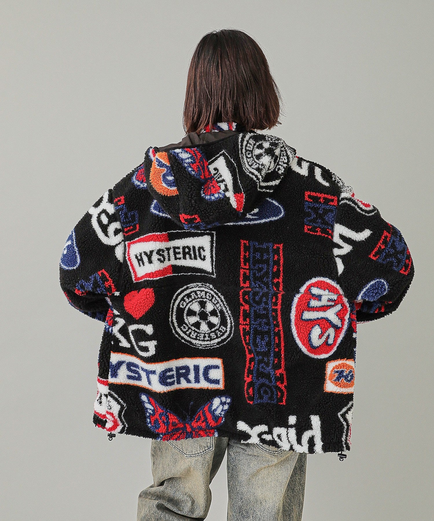 X-girl x HYSTERIC GLAMOUR REVERSIBLE BOA JACKET