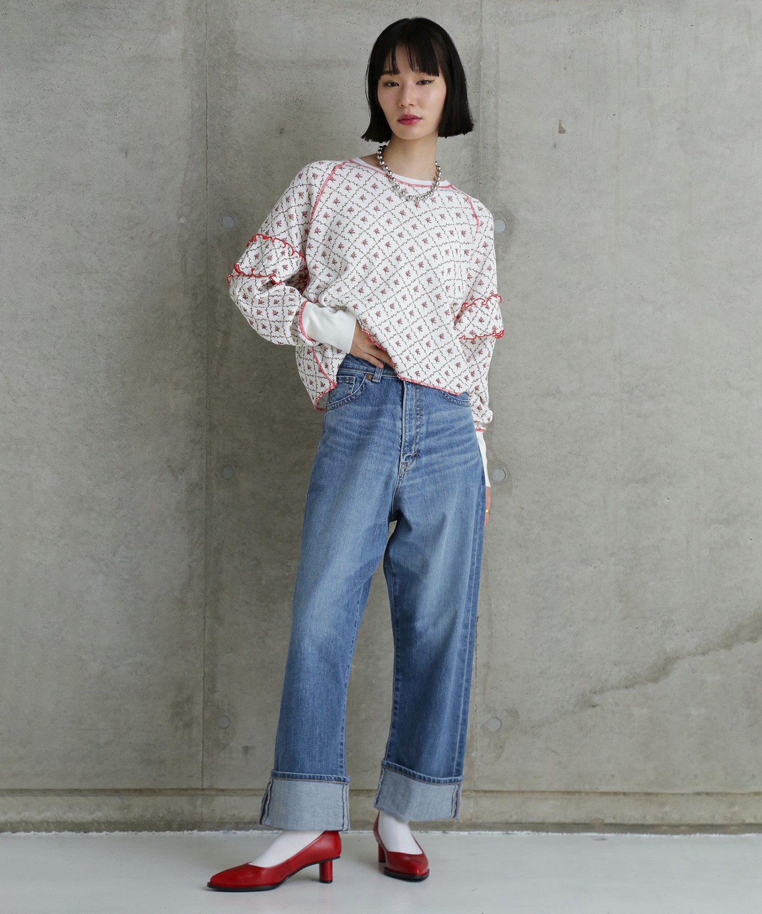 mag.by c/フラワーサーマルトップス