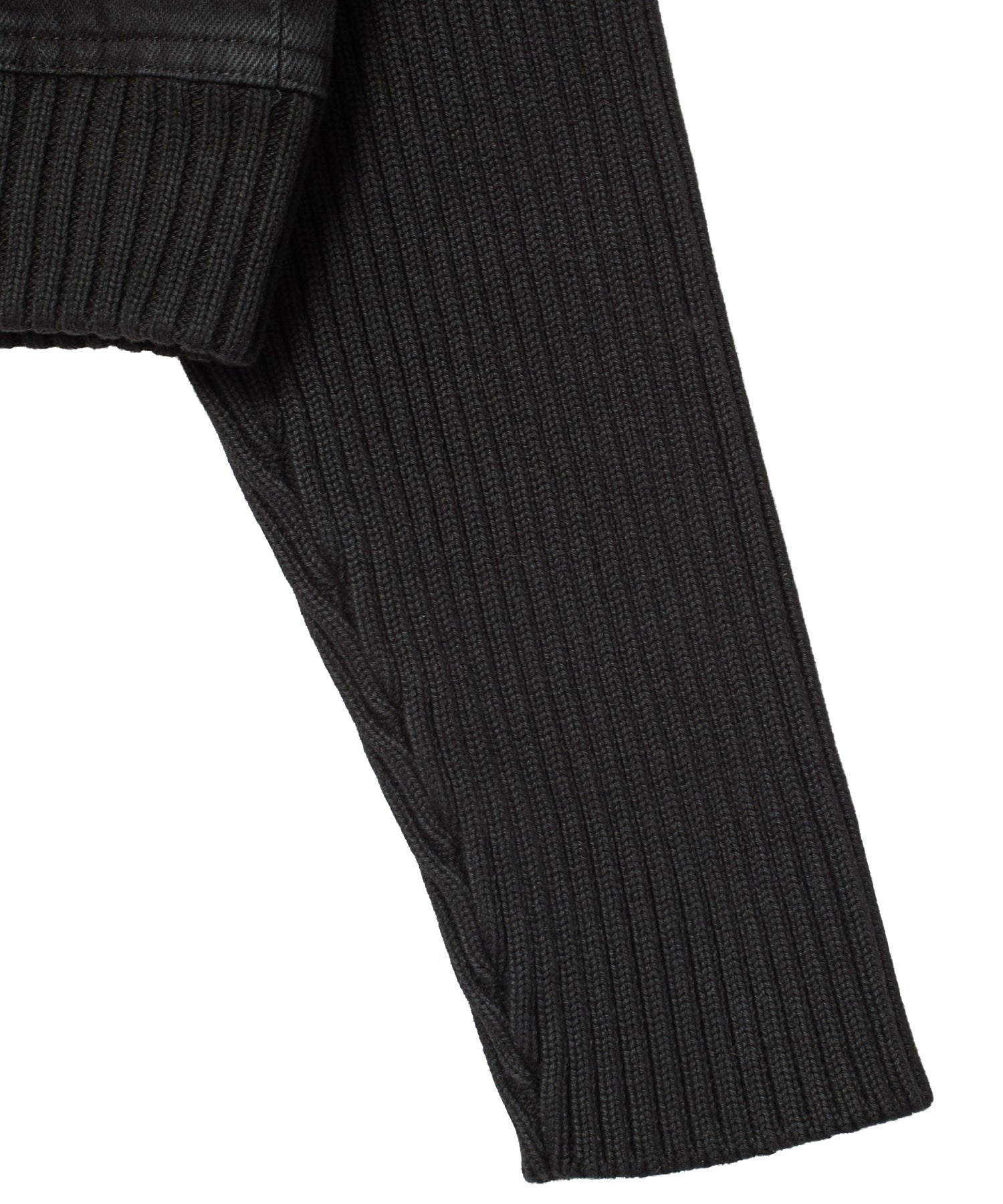 FADED RIBBED SLEEVE JACKET