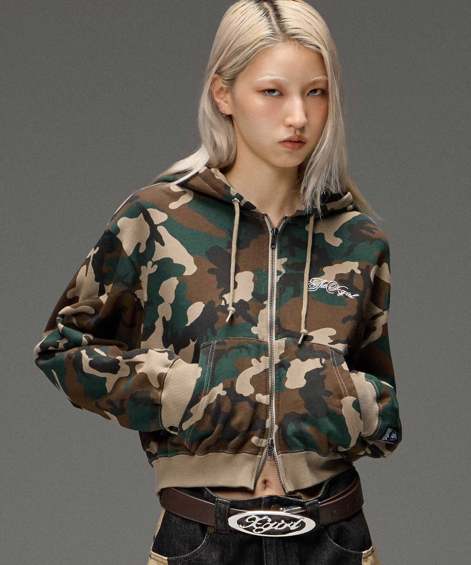 ALL OVER PRINT COMPACT ZIP UP SWEAT HOODIE