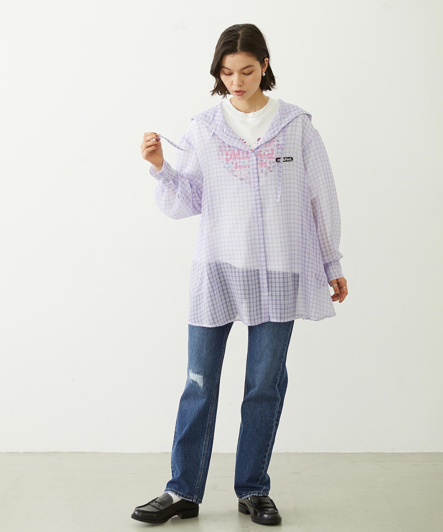HEART FLOWER EMBROIDERY S/S TEE