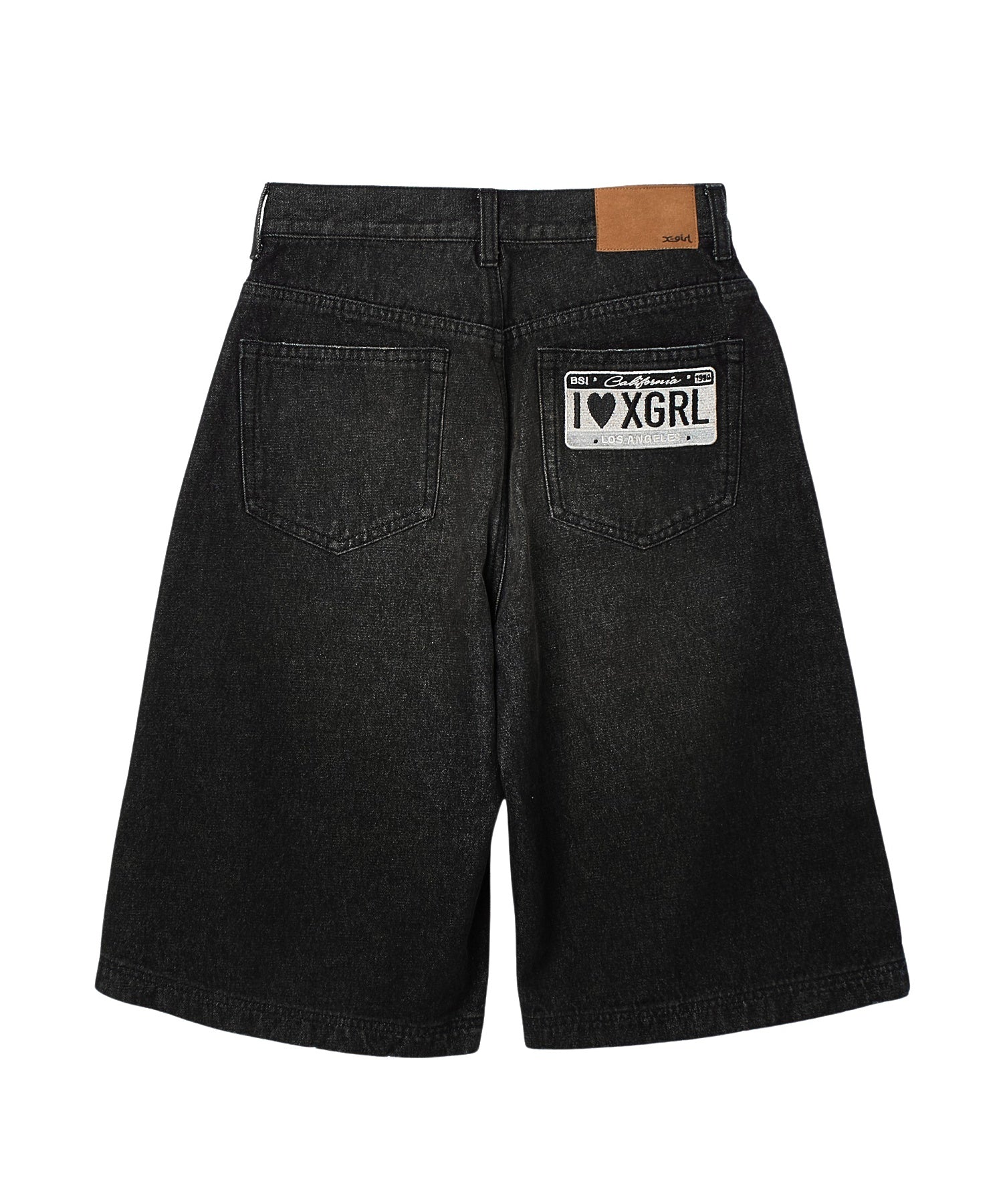 WAXED DENIM SHORTS