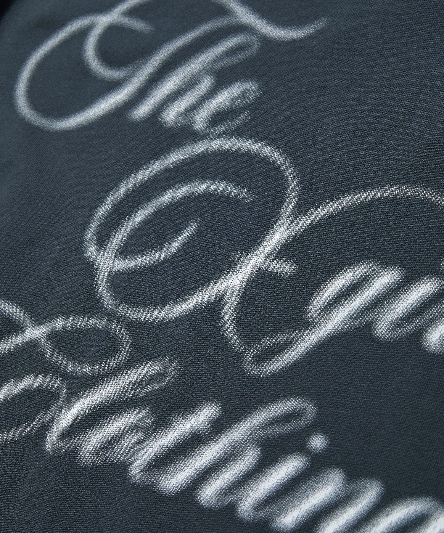 SCRIPT LOGO OFF SHOULDER SWEATSHIRT