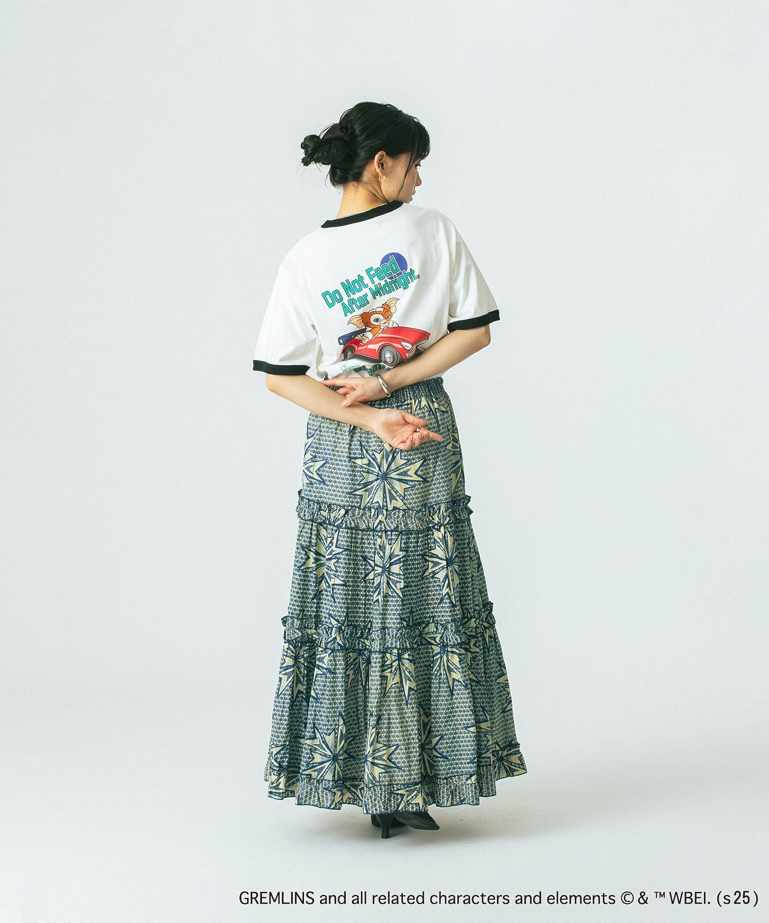mag.by c/PRINT TIERED SKIRT