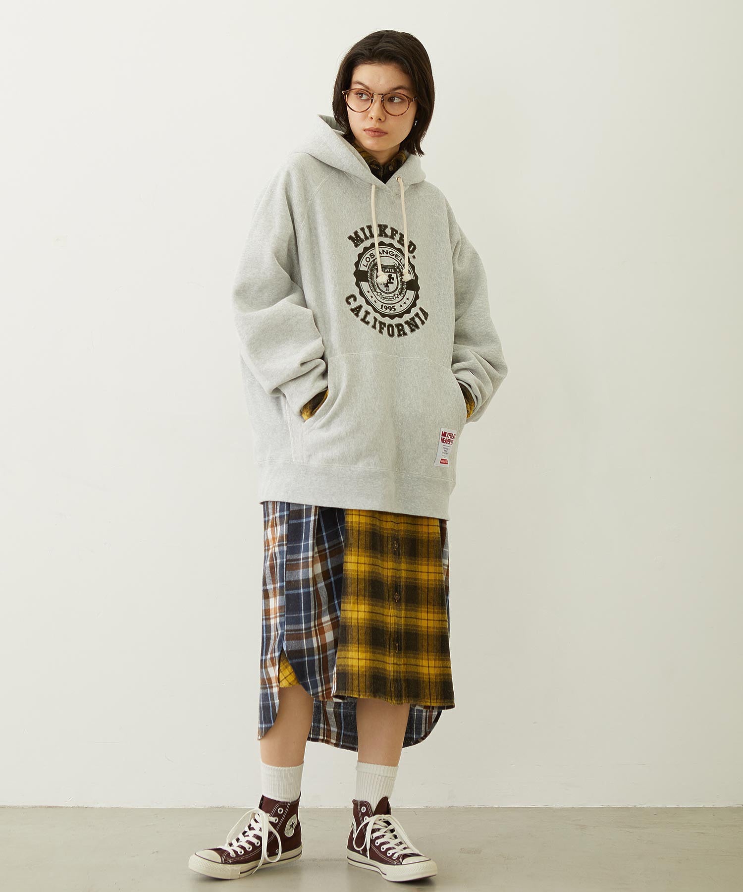 MILKFED. × CHAMPION COLLEGE LOGO SWEAT HOODIE