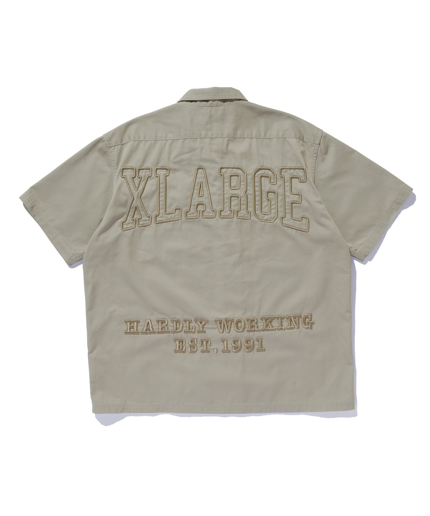 ZIP UP S/S WORK SHIRT